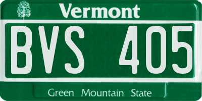 VT license plate BVS405