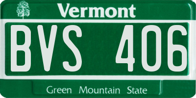 VT license plate BVS406