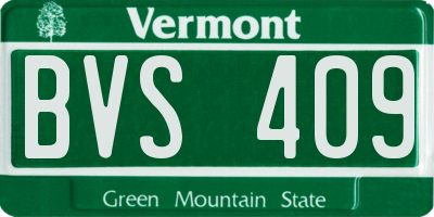 VT license plate BVS409