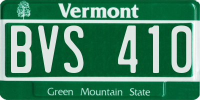 VT license plate BVS410
