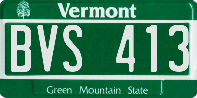 VT license plate BVS413