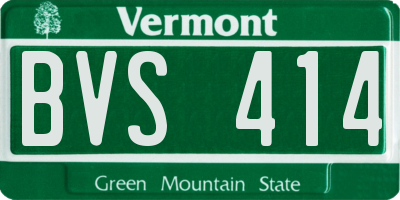VT license plate BVS414