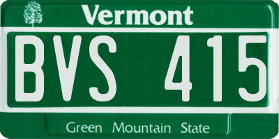 VT license plate BVS415