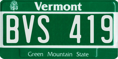 VT license plate BVS419