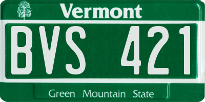 VT license plate BVS421