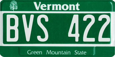 VT license plate BVS422