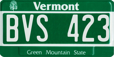 VT license plate BVS423