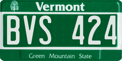 VT license plate BVS424