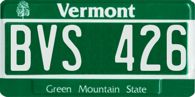 VT license plate BVS426