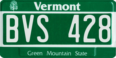 VT license plate BVS428