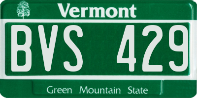 VT license plate BVS429