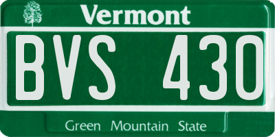 VT license plate BVS430