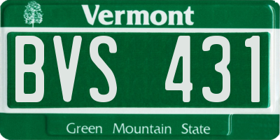 VT license plate BVS431