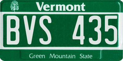 VT license plate BVS435
