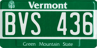VT license plate BVS436