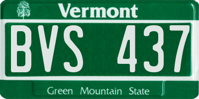 VT license plate BVS437