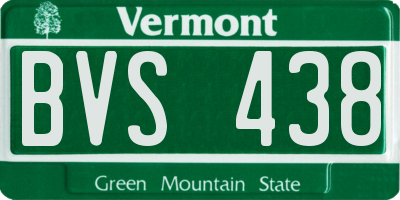 VT license plate BVS438