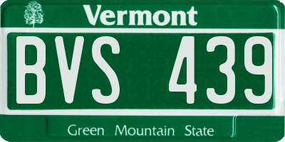 VT license plate BVS439