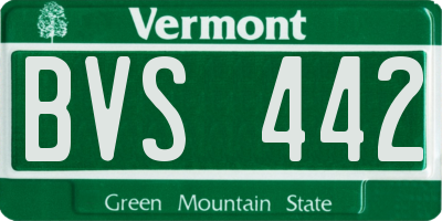 VT license plate BVS442