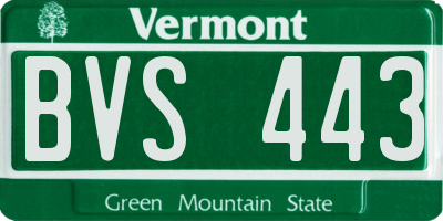 VT license plate BVS443