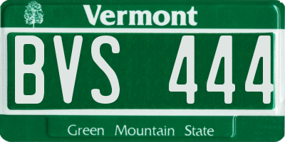 VT license plate BVS444