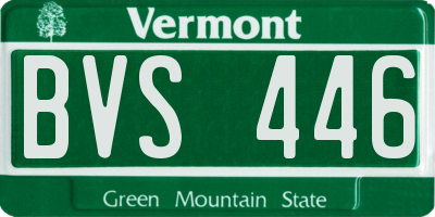 VT license plate BVS446