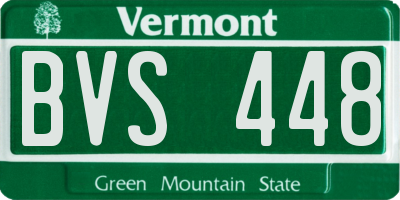 VT license plate BVS448