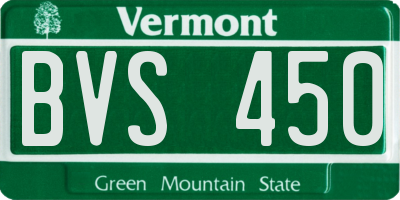 VT license plate BVS450