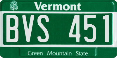 VT license plate BVS451