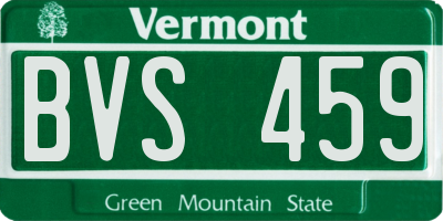 VT license plate BVS459