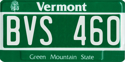 VT license plate BVS460