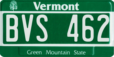 VT license plate BVS462