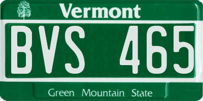VT license plate BVS465