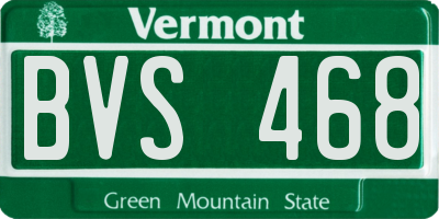 VT license plate BVS468