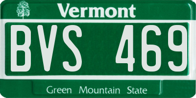 VT license plate BVS469