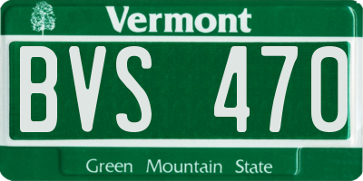 VT license plate BVS470