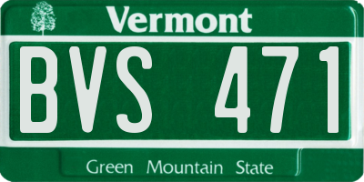 VT license plate BVS471