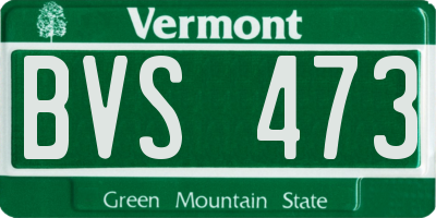 VT license plate BVS473
