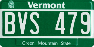 VT license plate BVS479