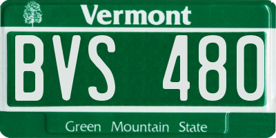 VT license plate BVS480
