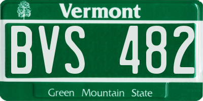 VT license plate BVS482