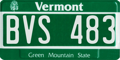 VT license plate BVS483