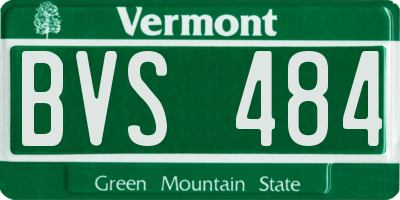 VT license plate BVS484