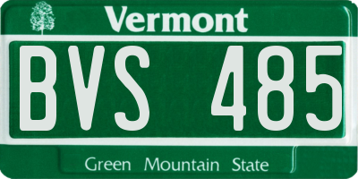 VT license plate BVS485