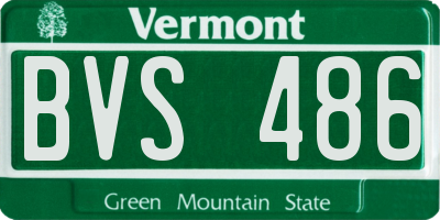 VT license plate BVS486