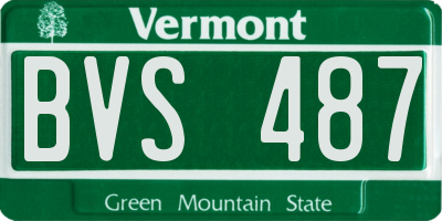 VT license plate BVS487