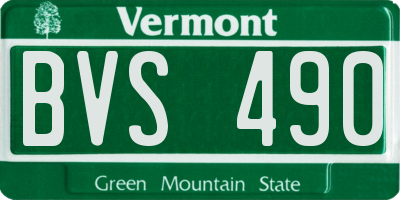 VT license plate BVS490