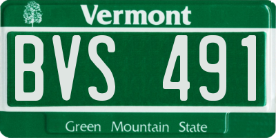 VT license plate BVS491