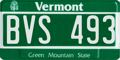 VT license plate BVS493