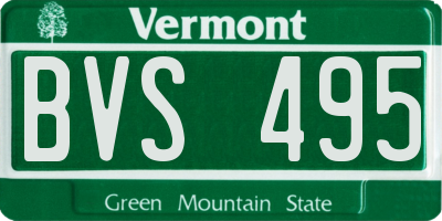 VT license plate BVS495